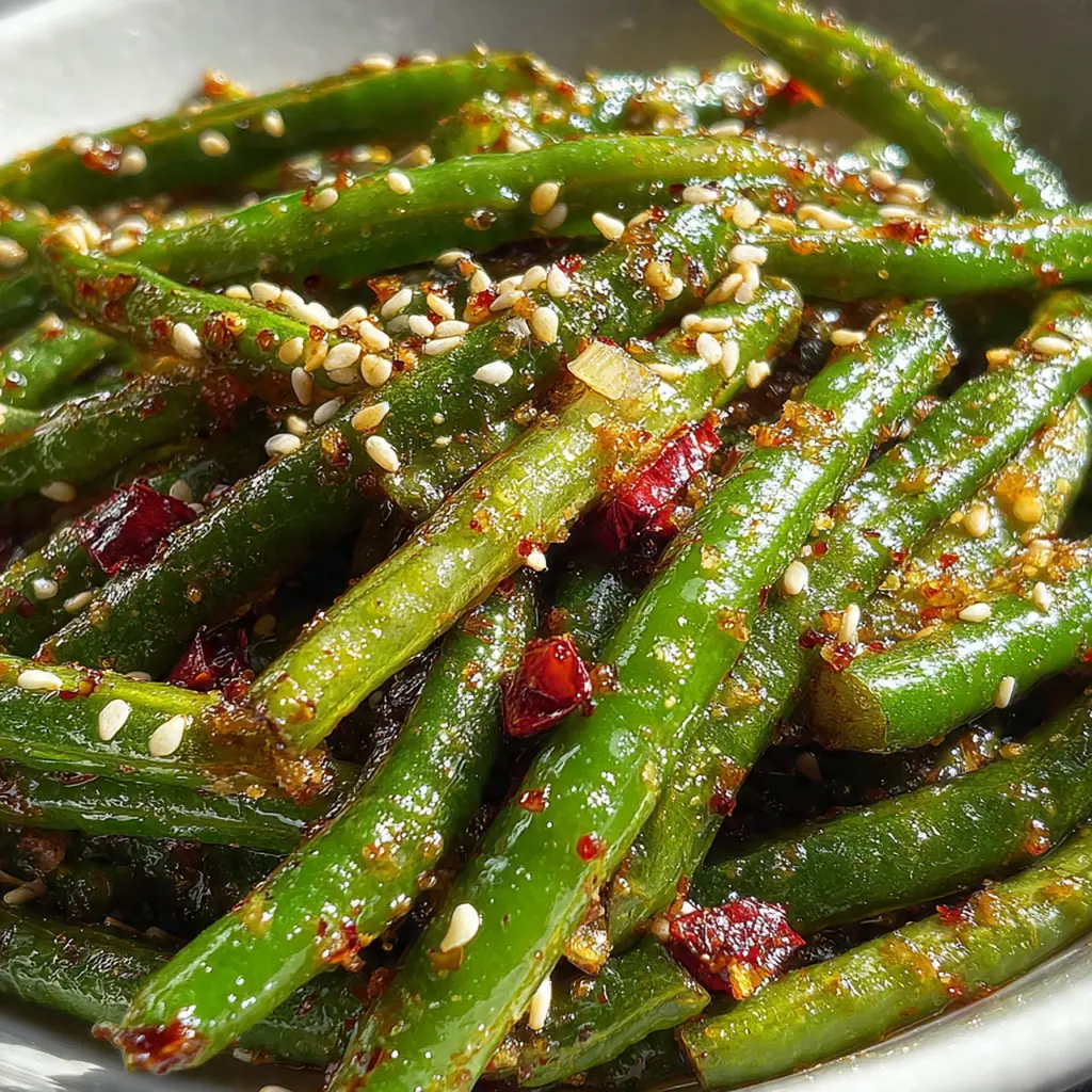 Air Fryer Spicy Green Beans