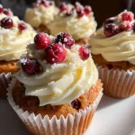 Cranberry Cupcakes with White Chocolate Frosting
