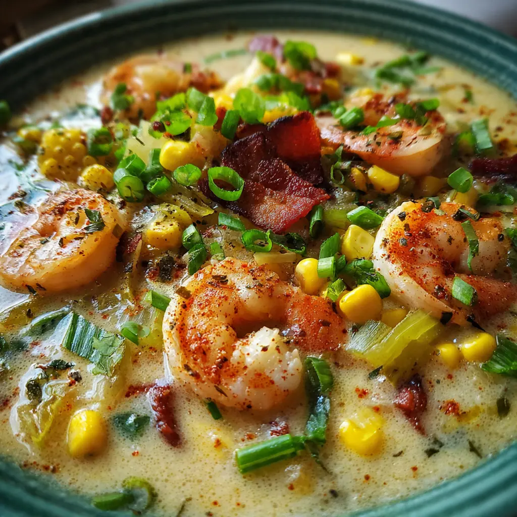 Shrimp Corn Bacon Soup