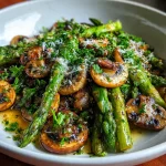 Sauteed Asparagus Mushrooms