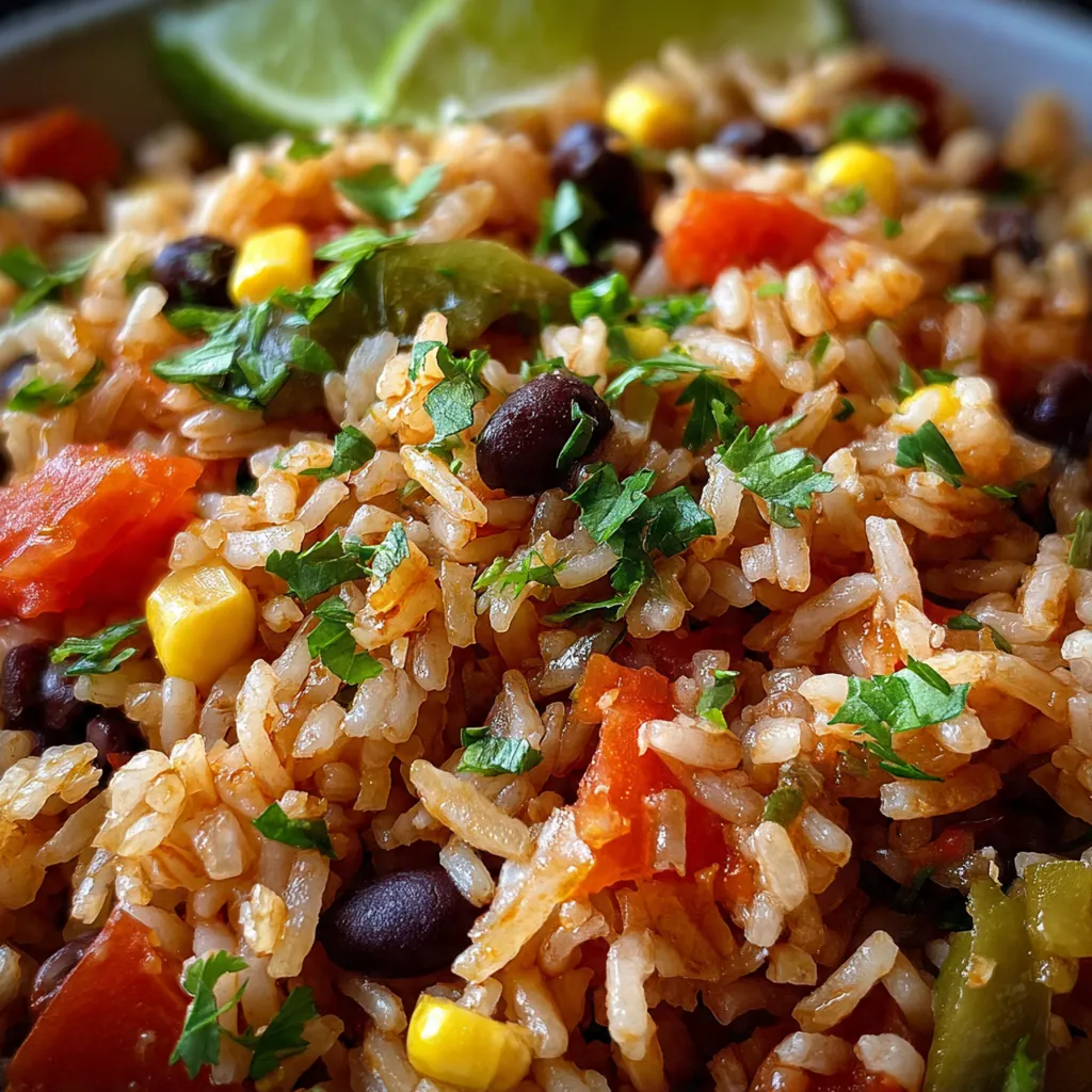 A full dinner plate with enchiladas, a lime wedge, and a generous scoop of the colorful tomato-infused rice