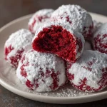 Red Velvet Snowball Cookies