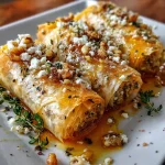 Honey Feta Phyllo Rolls