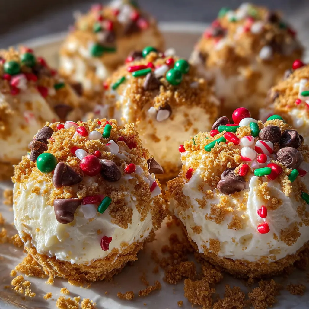 No-Bake Christmas Cheesecake Bites