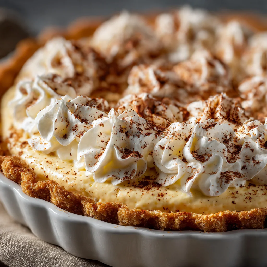 Eggnog pie with cream cheese
