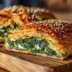 Spinach and Ricotta Puff Pastry Christmas Tree