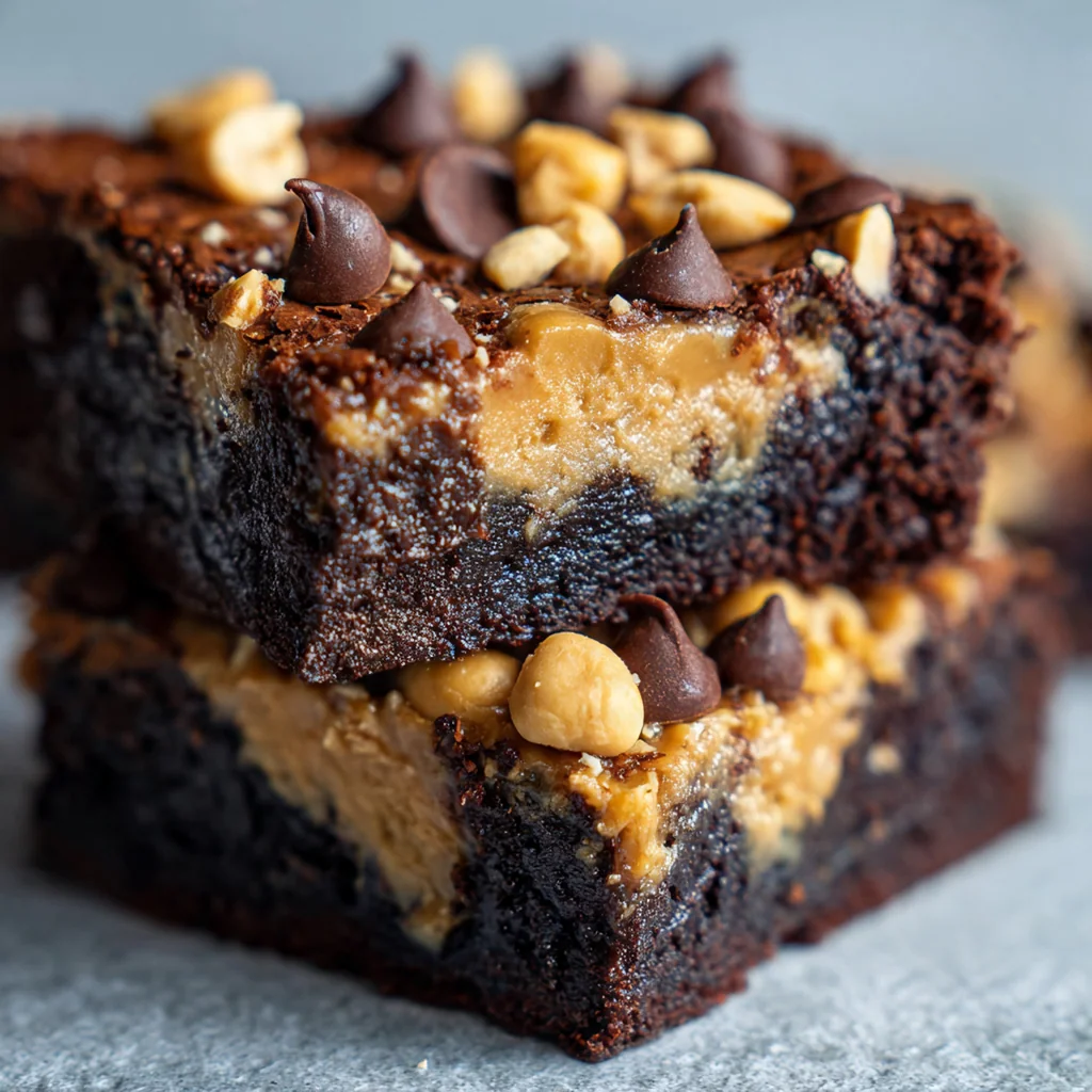 Fudgy Peanut Butter Brownies