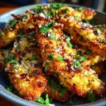 Crispy Parmesan Air Fryer Chicken Tenders