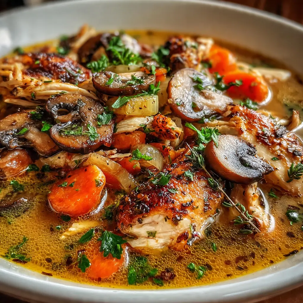 Rotisserie Chicken Mushroom Soup