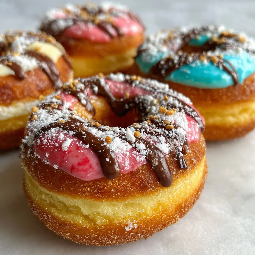 Close-up of a single cronut being pulled apart to reveal dozens of delicate, buttery pastry layers