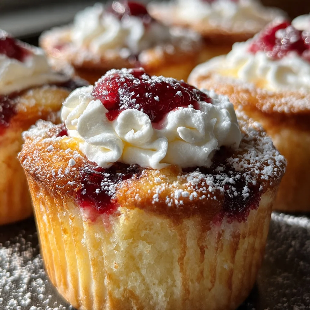 Cross-section view of a cupcake showing the layered graham cracker crust and creamy cheesecake filling