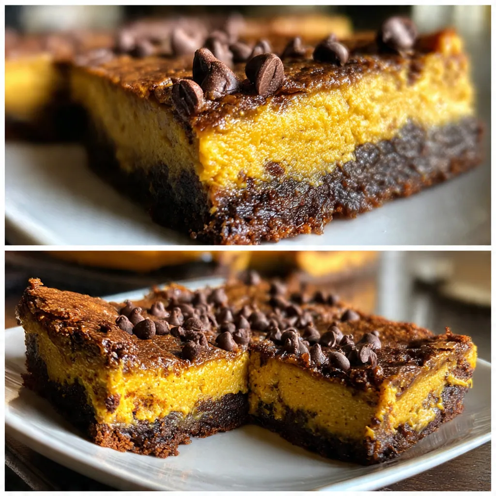 Pumpkin Cheesecake Brownies