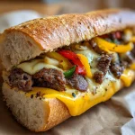 Cheesy Hot Beef Sandwich
