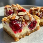 Creamy Cherry Almond Cheesecake Bars