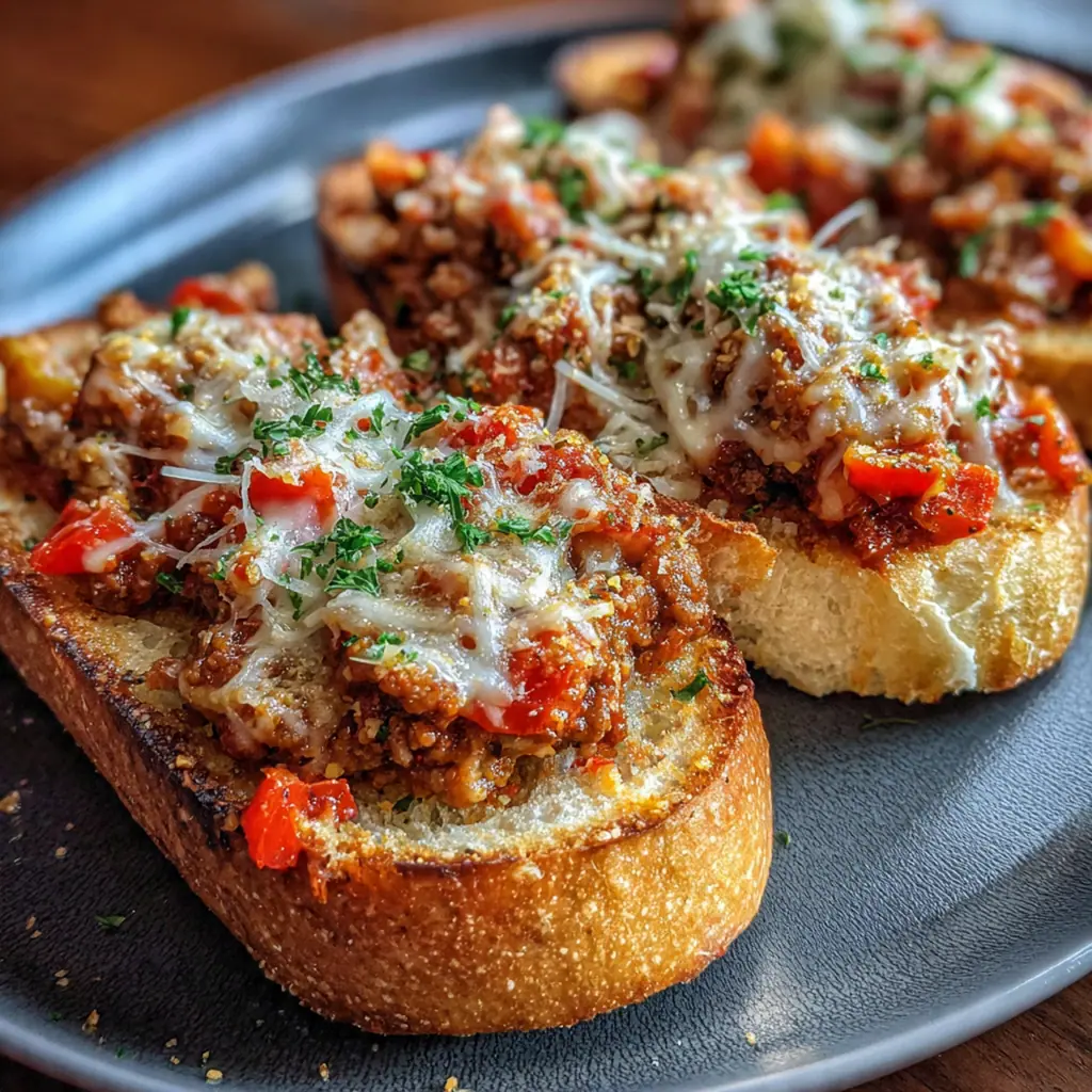 Italian Garlic Bread Sloppy Joes