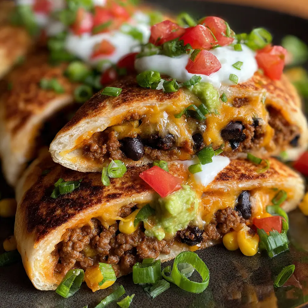 Taco Stuffed Cheesy Pockets