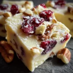 White Chocolate Cranberry Fudge